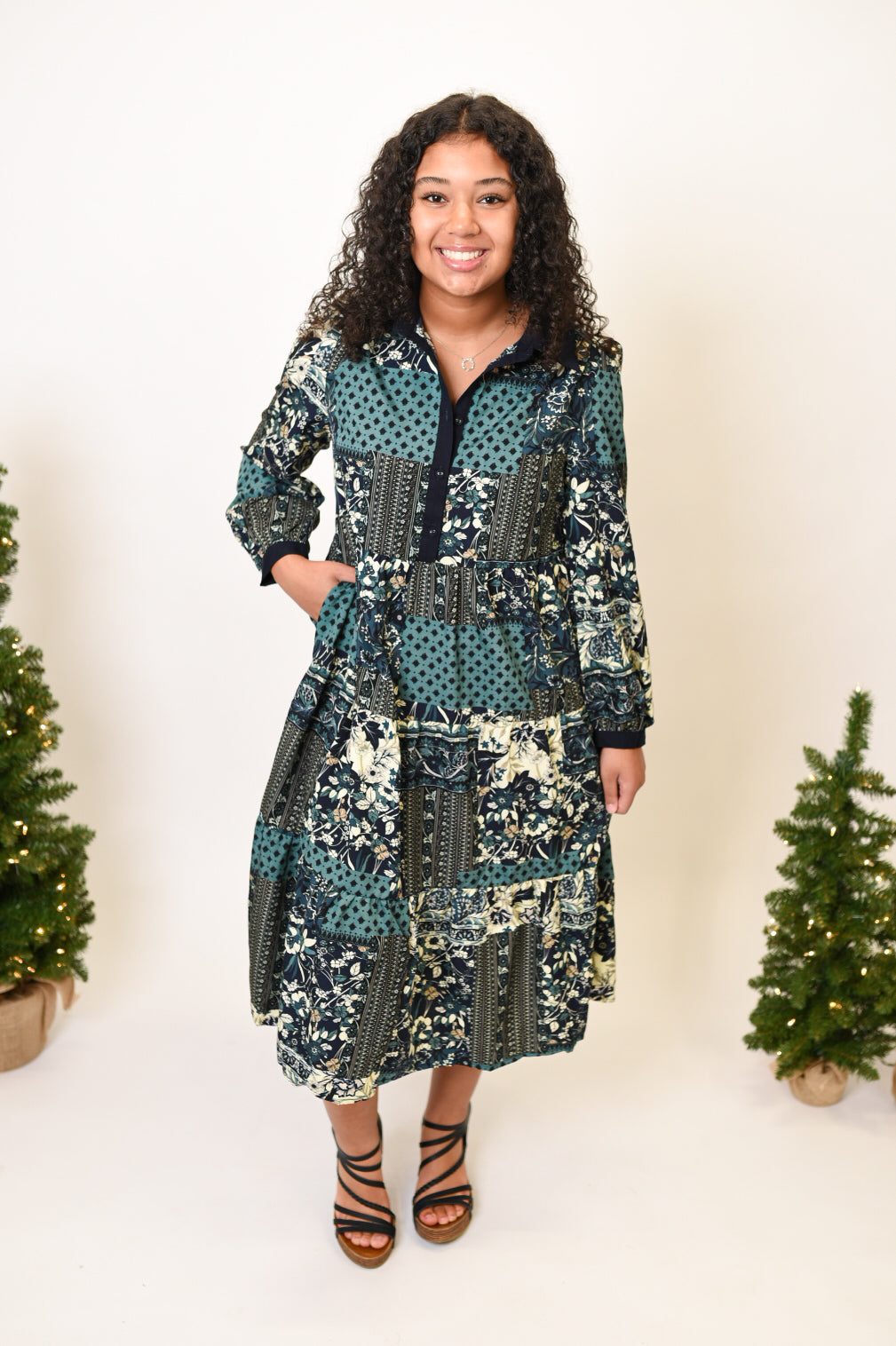 Winter Tapestry Midi Dress