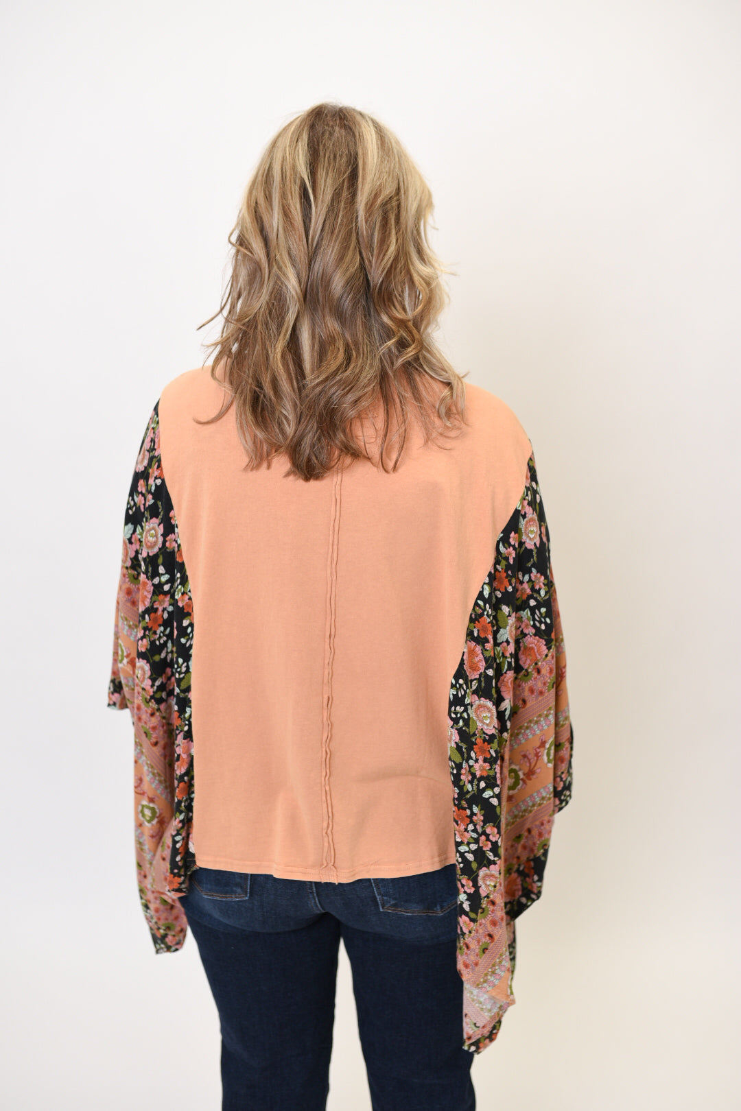 Wildflower Poncho Top in Terracotta