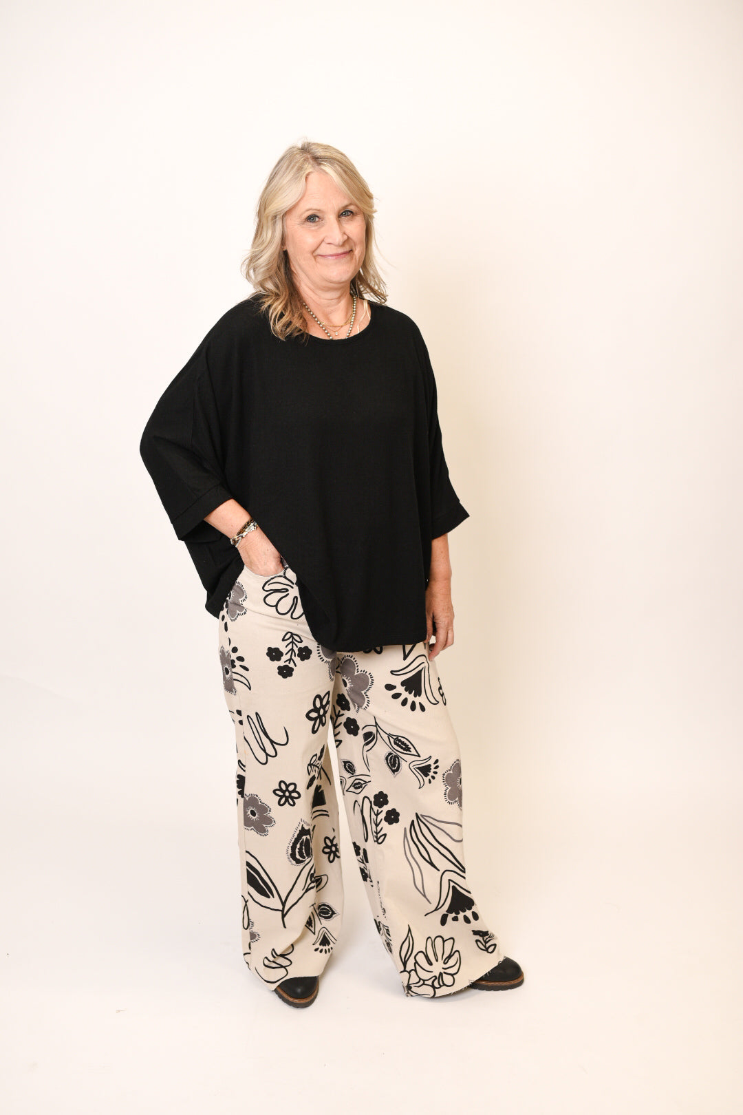 Whimsy Garden Wide Leg Jeans