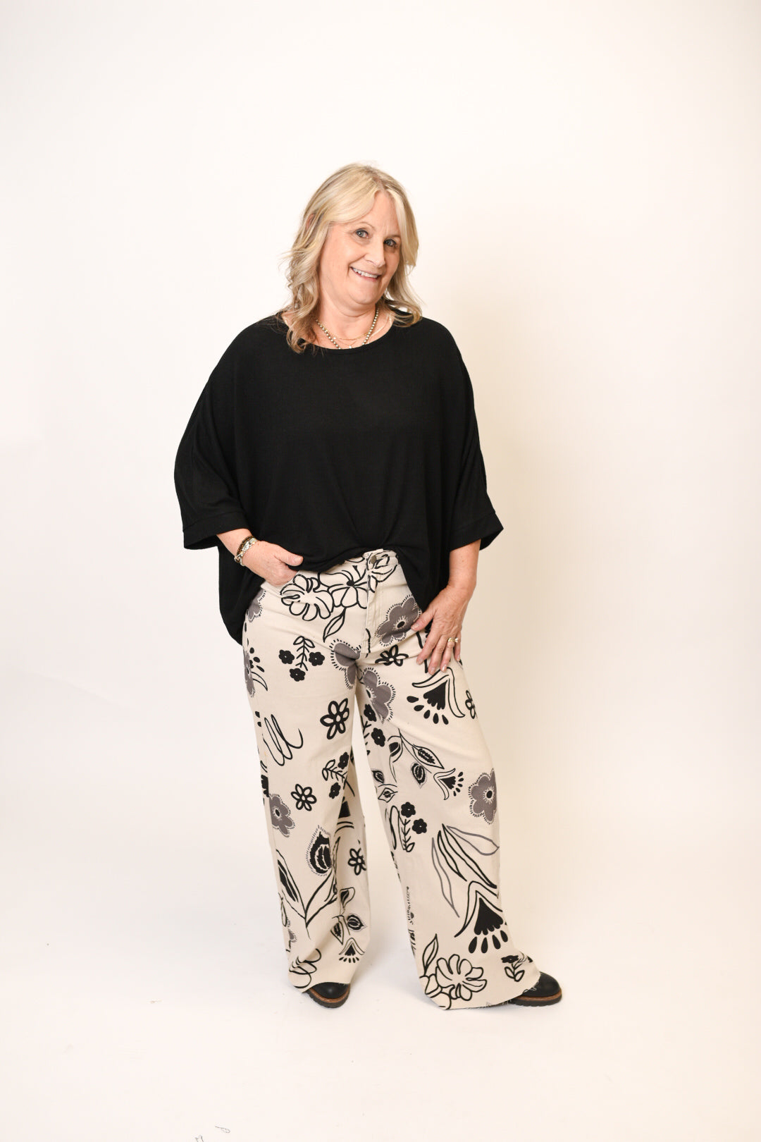 Whimsy Garden Wide Leg Jeans