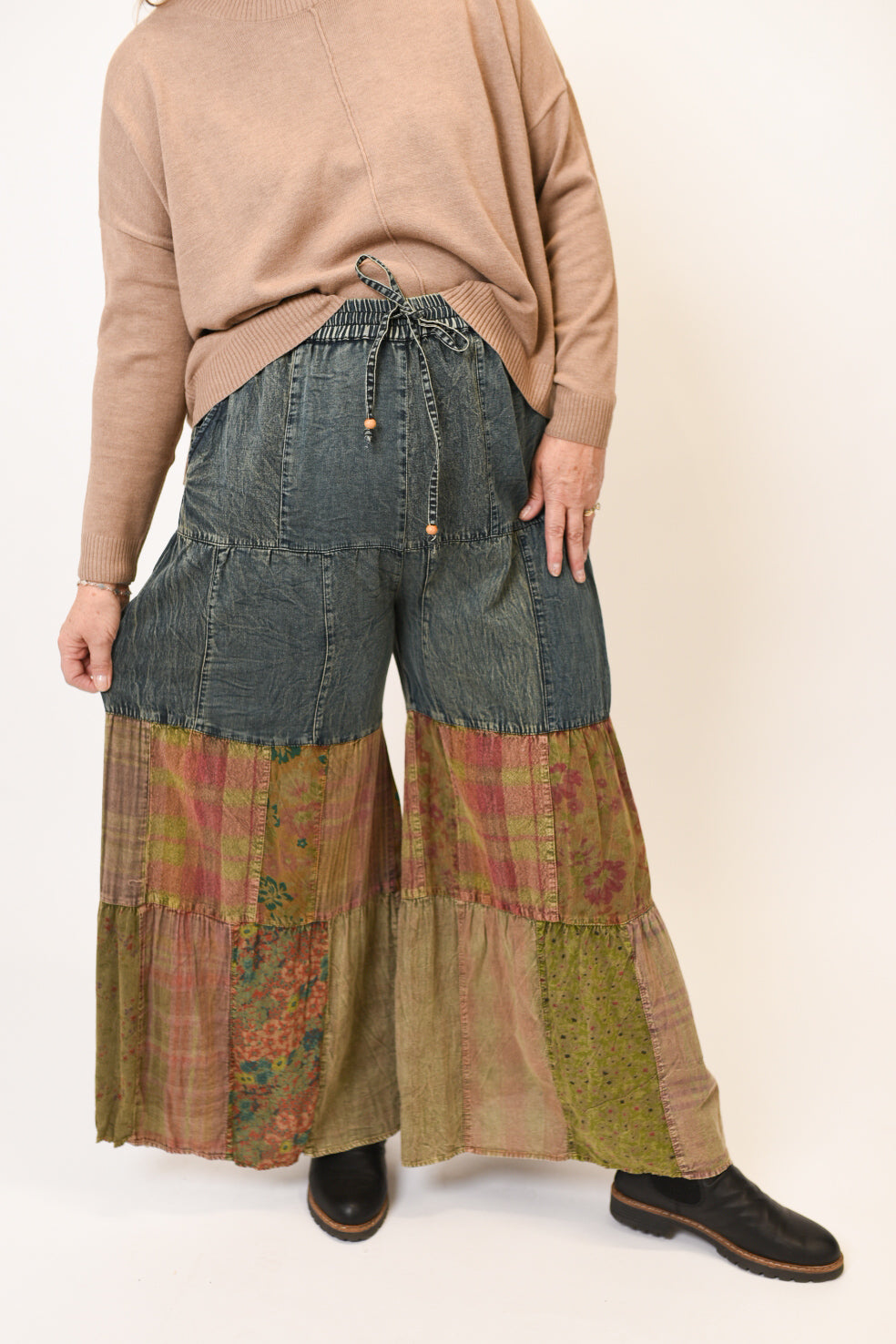 Prairie Patchwork Tiered Pants