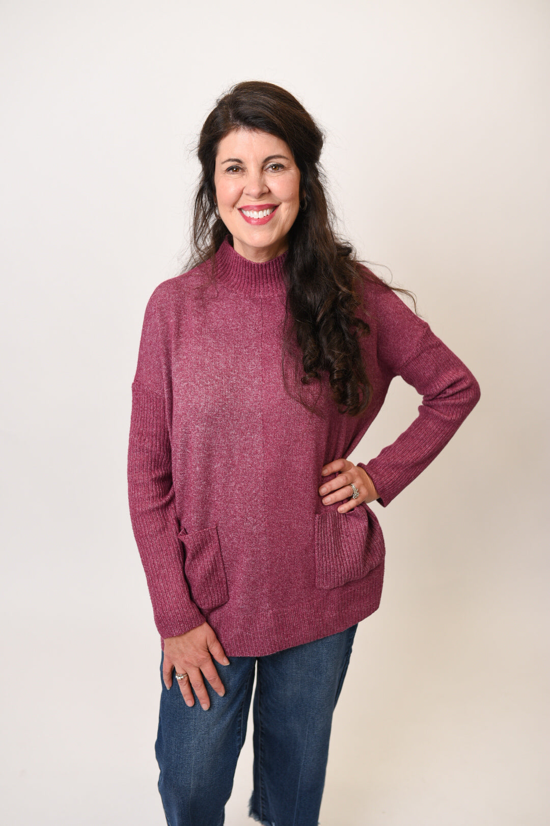 Soft Embrace Sweater in Wine