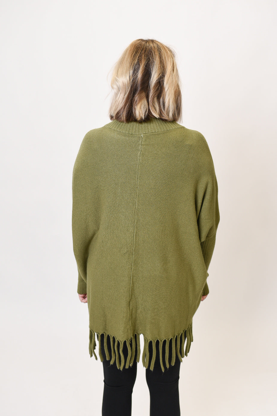 Fringe Finesse Mock Neck Sweater