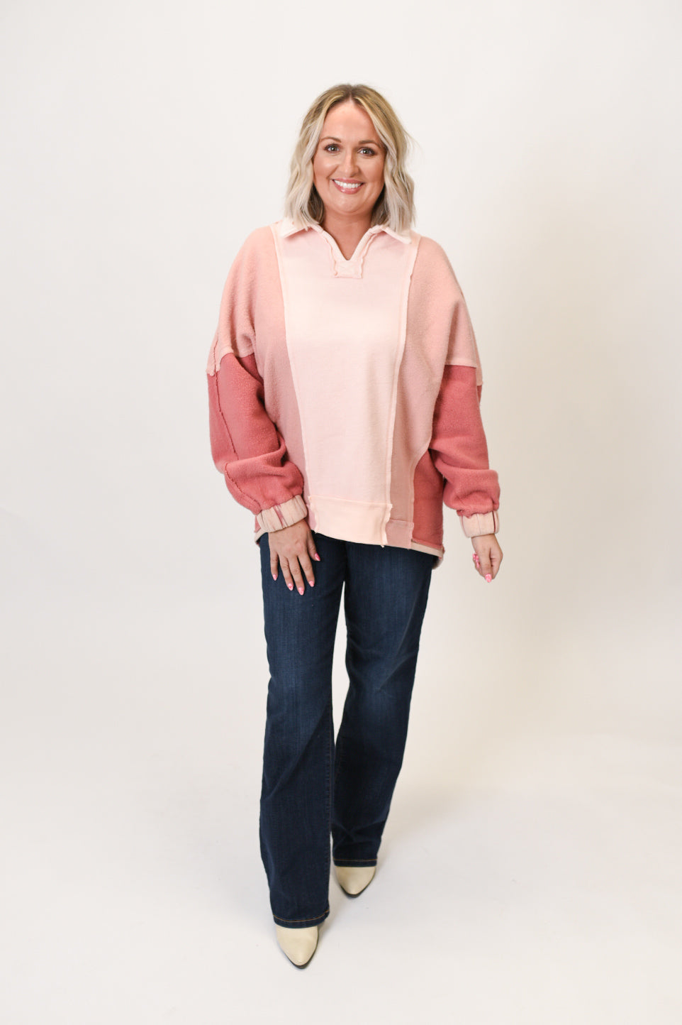 Made Me Blush Pullover in Mauve