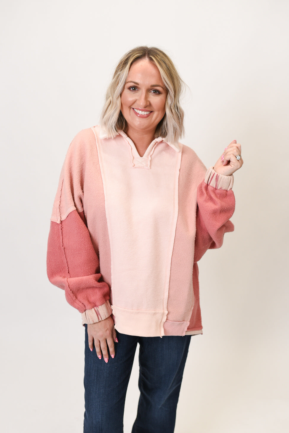 Made Me Blush Pullover in Mauve