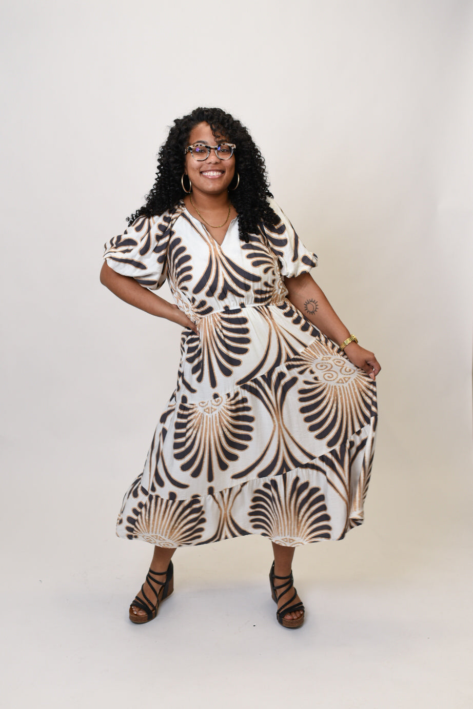 Golden Sands Midi Dress