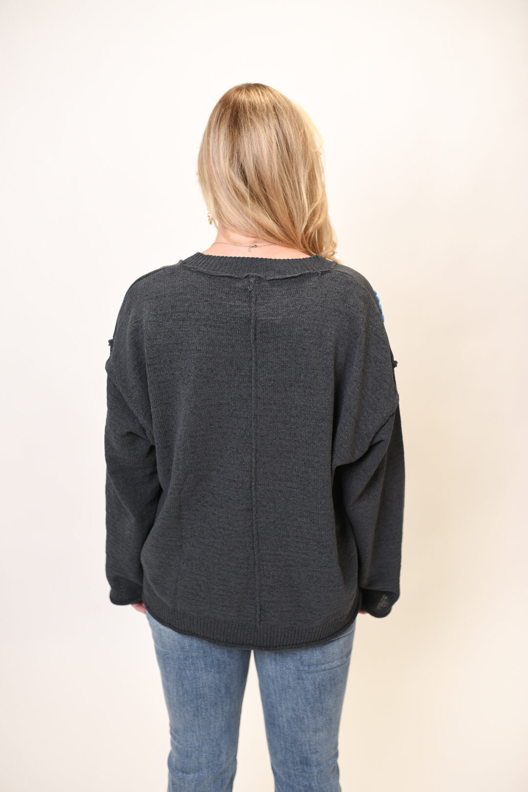 Daisy Dance Sweater in Charcoal