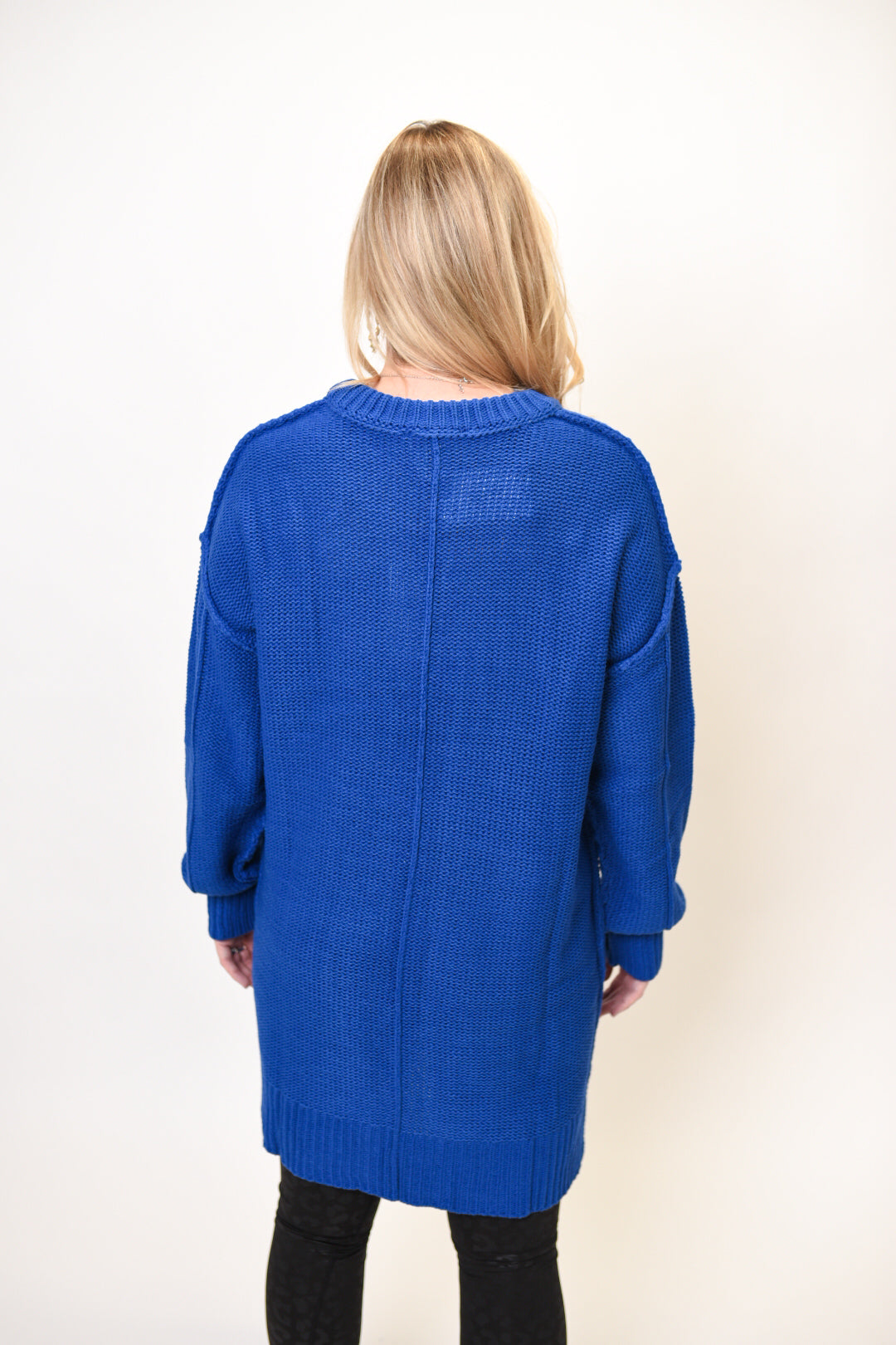 Lets Snuggle Sweater Dress in Blue