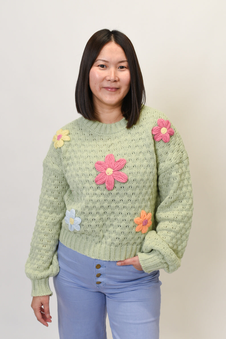 Lovely Garden Sweater in Green