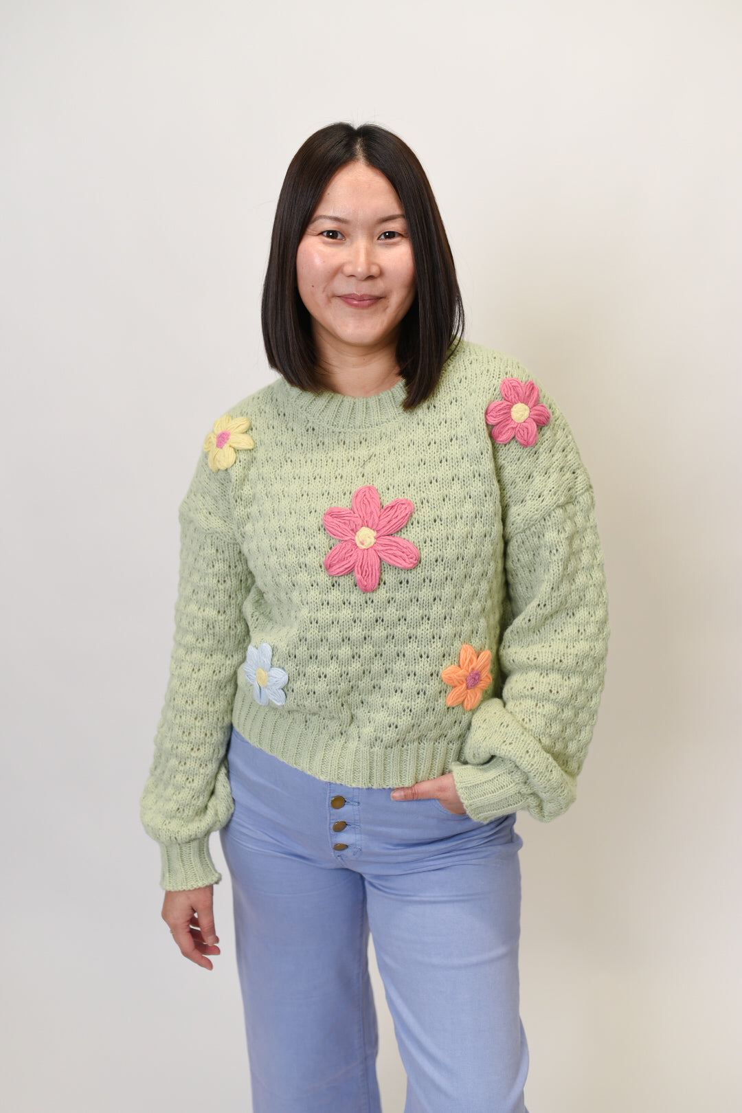 Lovely Garden Sweater in Green