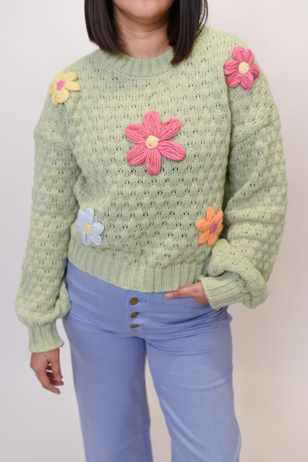 Lovely Garden Sweater in Green