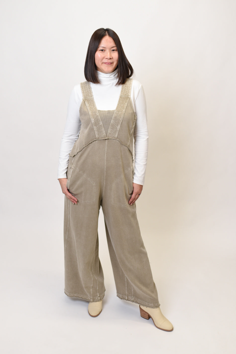 Fresh Start Jumpsuit in Mushroom