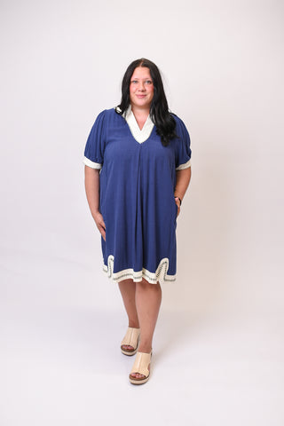 Riviera Days Linen Mini Dress