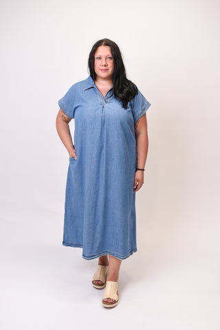 Denim Days Midi Dress in Curvy