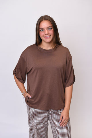 Urban Edge Tied 3/4 Sleeve Top
