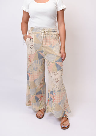 Farmhouse Floral Patchwork Pants