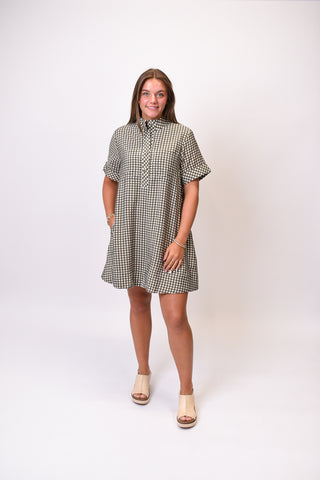 Last Light Mini Dress in Olive