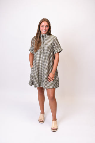 Last Light Mini Dress in Olive
