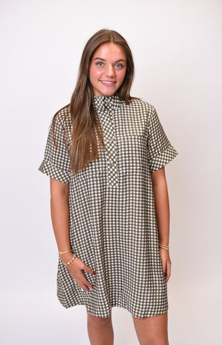 Last Light Mini Dress in Olive