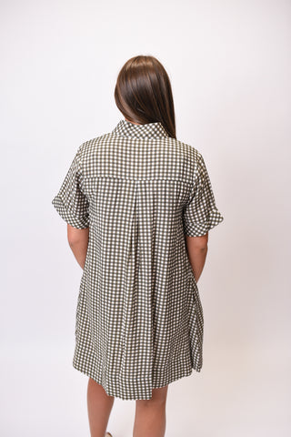 Last Light Mini Dress in Olive