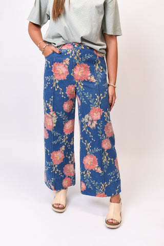 Sweet Peony Wide Leg Pants