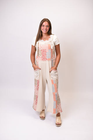 Farmhouse Patchwork Jumpsuit