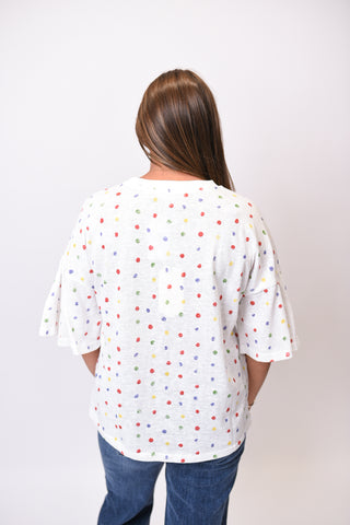 Confetti Dot Short Sleeve Top