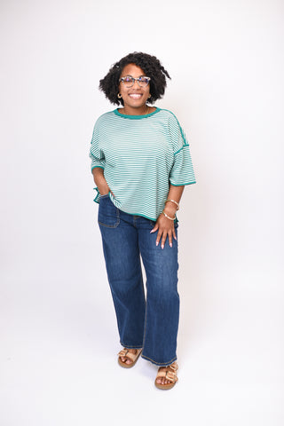 Free Day Striped Tee