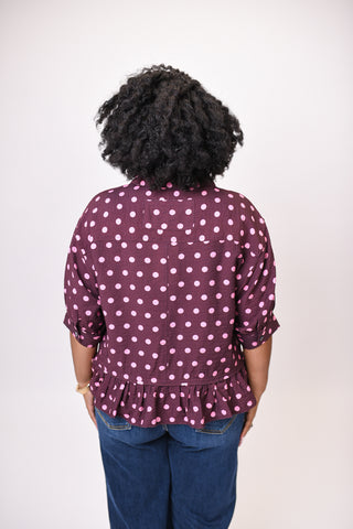 Retro Ruffle Blouse