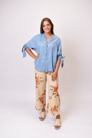 Pressed Petals Wide Leg Pants