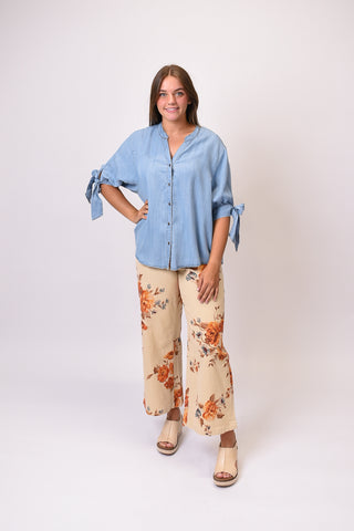 Pressed Petals Wide Leg Pants