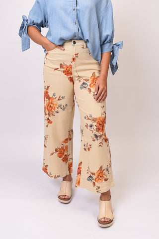 Pressed Petals Wide Leg Pants