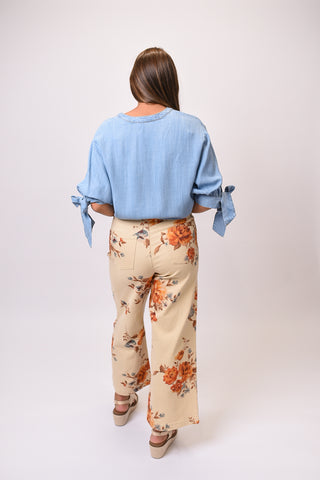 Pressed Petals Wide Leg Pants