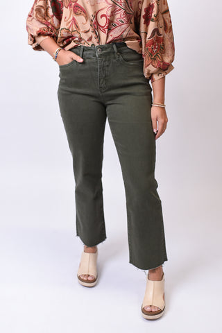 Trail Rider Straight Leg Mica Jeans in Olive