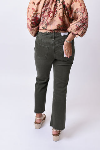 Trail Rider Straight Leg Mica Jeans in Olive