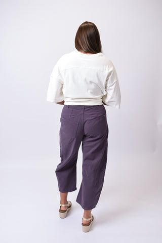 Plum Perfect Barrel Leg Pants