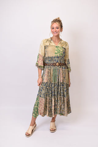 Meadow Reverie Patchwork Maxi Dress