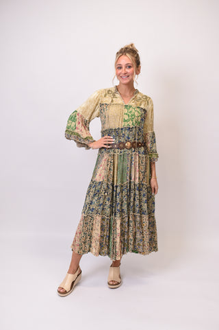 Meadow Reverie Patchwork Maxi Dress