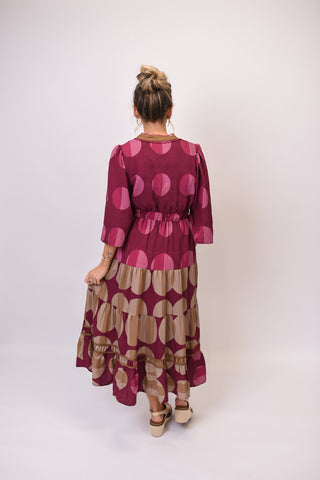 Faded Dots Midi Dress
