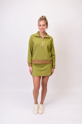 Groovy Dot Half-Zip Pullover