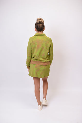 Groovy Dot Half-Zip Pullover