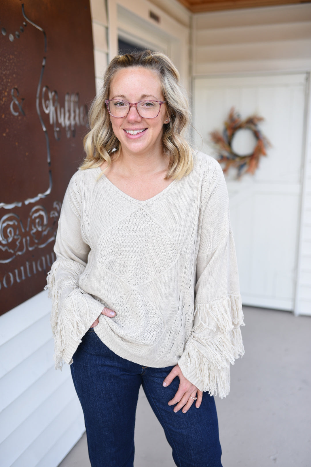 Love My Fringe Cable Knit Sweater - Shop Rust & Ruffles