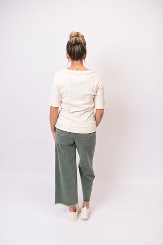 Home Sweet Home Embroidered Top