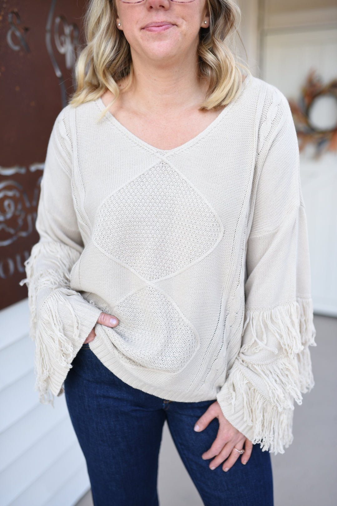 Love My Fringe Cable Knit Sweater - Shop Rust & Ruffles