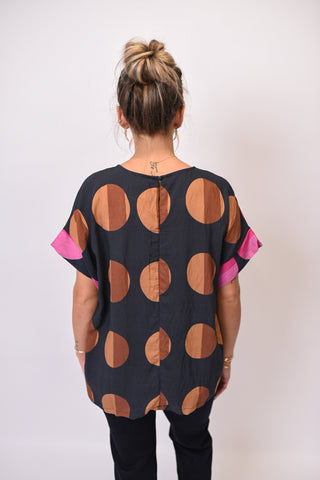 All About Those Dots Blouse in Black
