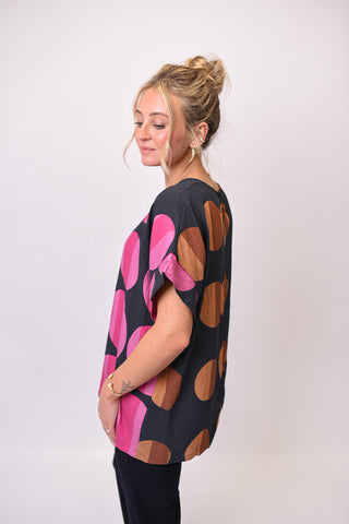 All About Those Dots Blouse in Black