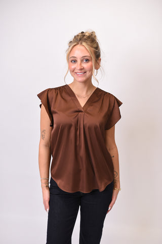 New Chapter Blouse in Chocolate