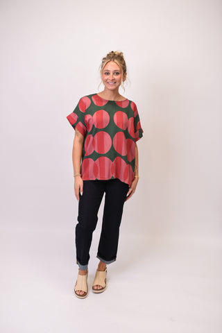 All About Those Dots Blouse in Green