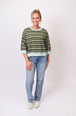 Love Those Stripes in Olive