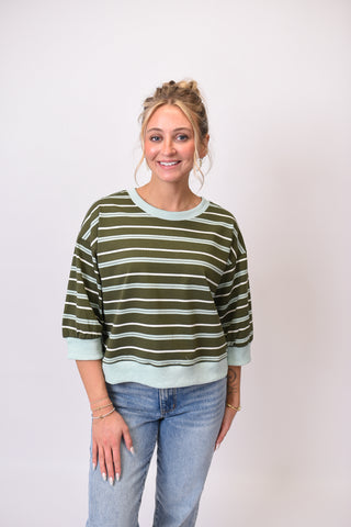 Love Those Stripes in Olive